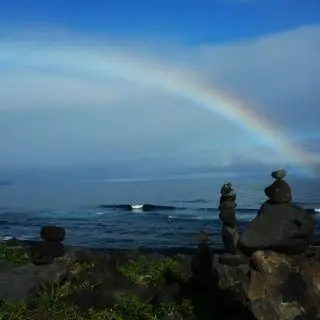 Nádherné scenérie, ať s duhou nebo bez, Sao Miguel, Azorské ostrovy, Portugalsko