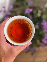 Shanlin xi honey black - skvělý černý čaj z Taiwanu - barva nálevu